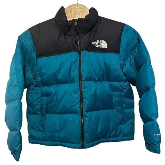 THE NORTH FACE 1996 Retro Nuptse 700 Harbor Blue‎ Insulated Jacket Women 1X NWOT - Picture 1 of 14